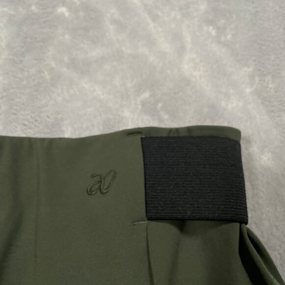 Aday Turn It Up Pants Small Green High Rise Stretch Travel Capsule Chic Pleated - Picture 5 of 13